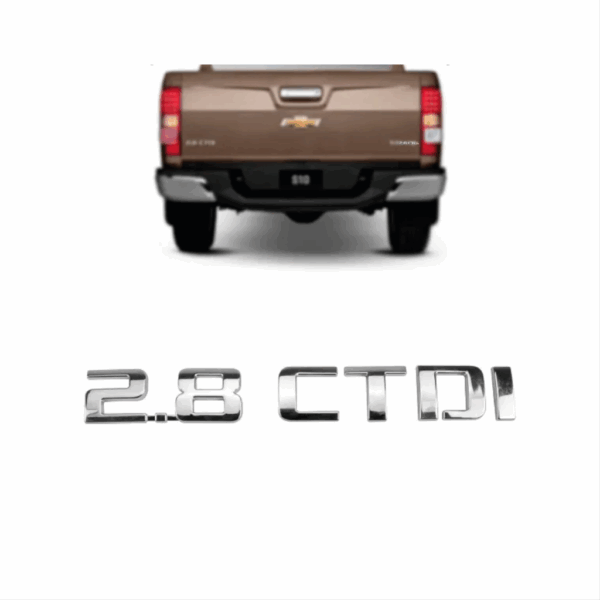 Letreiro 2.8 CTDI S10 2016 Acima Cromado BapImports