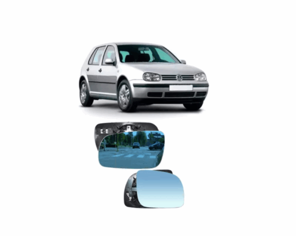 Retrovisor Golf 99/06 Eletrico Lente Esquerda Azul BapImports