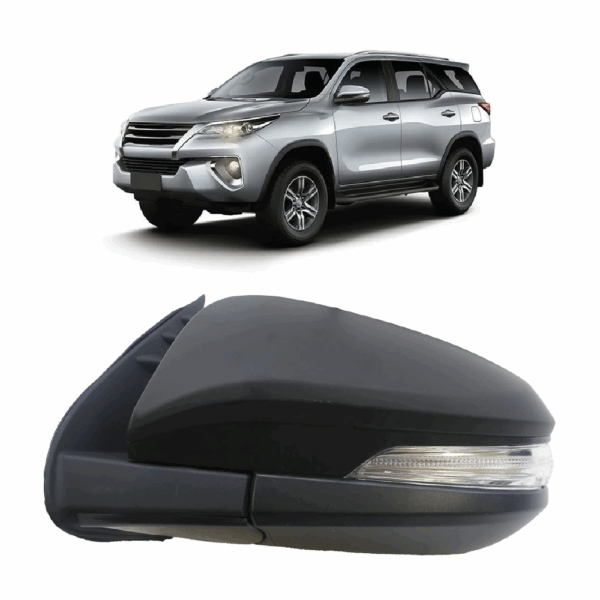 Retrovisor Hilux/SW-4 16/ Com Pisca Retratil Lente Esquerda Preto BapImports