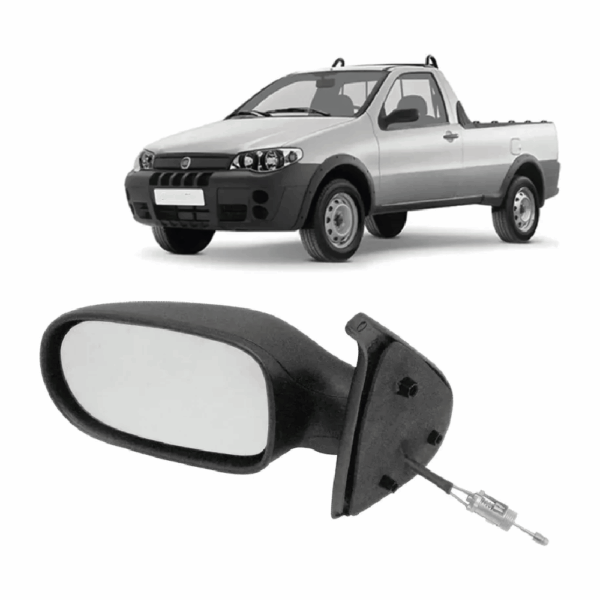 Retrovisor Strada Sapao Fixo Lente Esquerda METAGAL BapImports