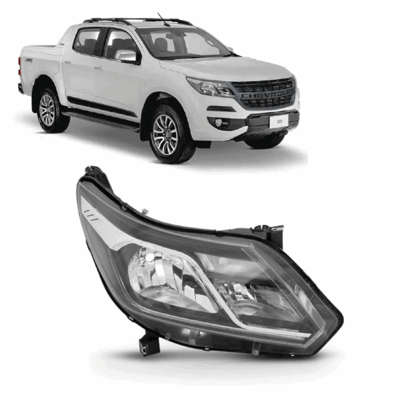 Farol S-10 19 Com LED Lado Direito BapImports