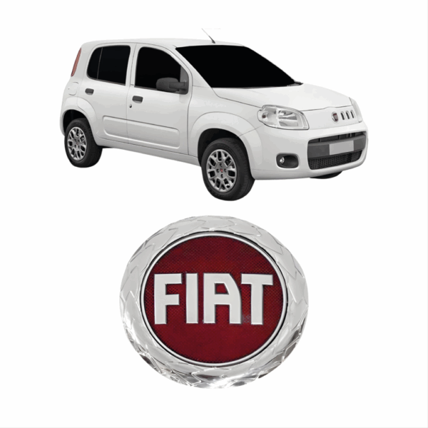 Emblema Grade Palio Uno 2005 a 2010 Vermelho