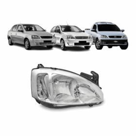 Farol Corsa/Montana 2008/ Cromado Lente Direita TYC BapImports