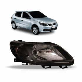 Farol Gol G5 2009 ate 2013 Simples Mascara Negra Lado Direito BapImports
