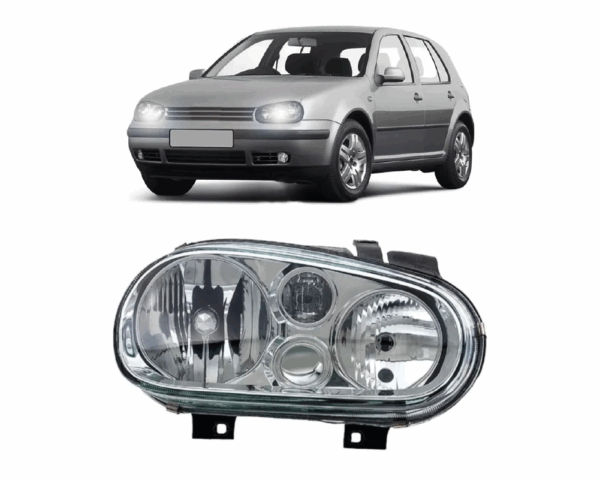 Farol Golf 99/06 Cromado Lado Direito Import