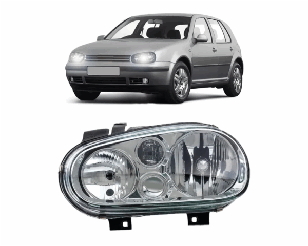 Farol Golf 99/06 Cromado Lado Esquerdo Import