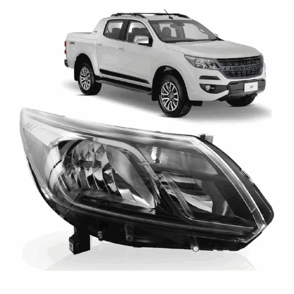 Farol S-10 19/ Sem LED Lente Direita BapImports