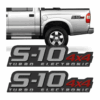Adesivo S-10 4X4 2009 a 2011 Turbo Electronic Vermelho Grande