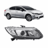 Farol Civic 2012 a 2016 Mascara Negra Lado Direito