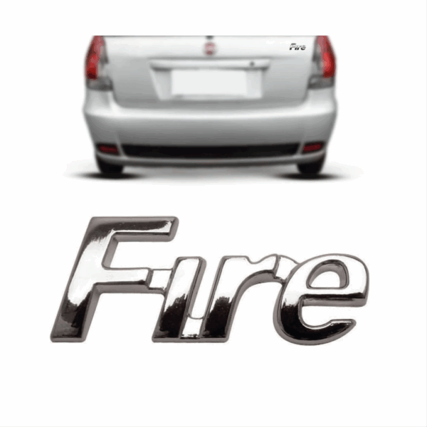 Letreiro Fire Fiat 2000 Cromado Traseiro BapImports