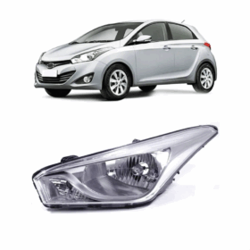 Farol HB20 2013 a 2018 Cromado Lado Esquerdo