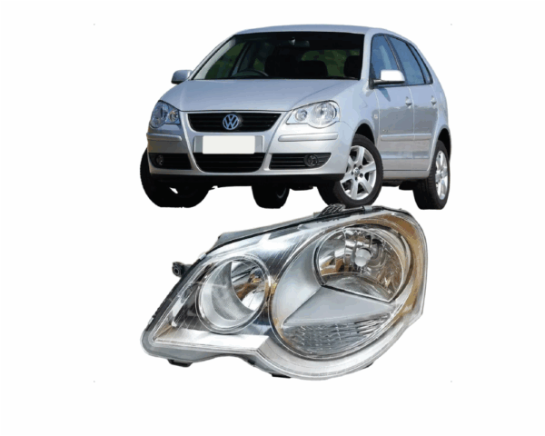 Farol Polo 06/10 Cromado Lado Esquerdo Import