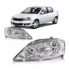 Farol Logan 11/13 Mascara Cromada Lado Esquerdo Import