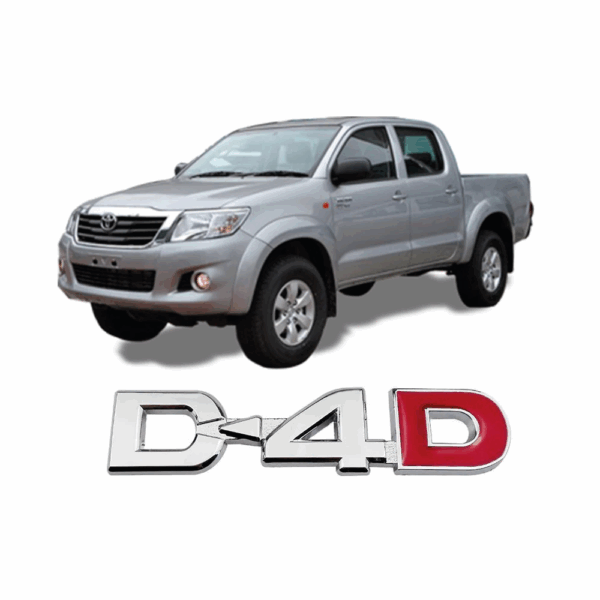 Letreiro D4D Hilux 2005 Cromado Traseiro BapImports
