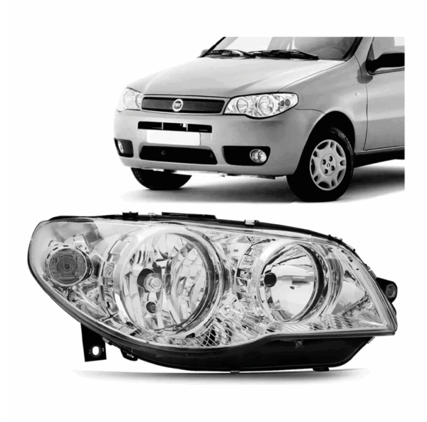 Farol Palio 2004 a 2015 Sapao Todo Cromado Lado Direito BapImports