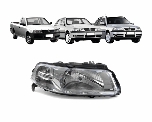 Farol Gol G3 Lado Direito Simples Cromado Import