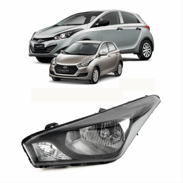 Farol HB20 2013 a 2018 Mascara Negra LE