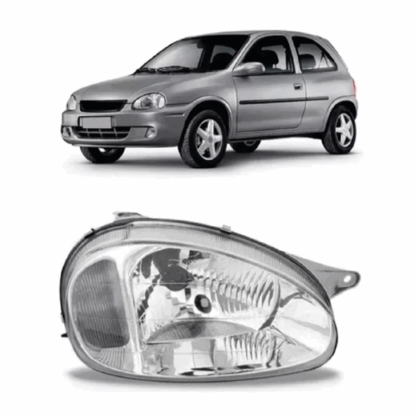 Farol Corsa 00/09 Com Cinza Lado Esquerdo BapImports