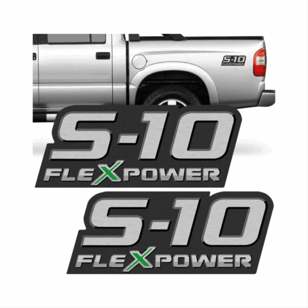 Adesivo S-10 2009 a 2011 Flex Power Verde Grande