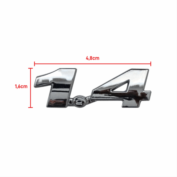 Letreiro Fiat 1.4 Cromado Modelo Novo BapImports - Imagem 2