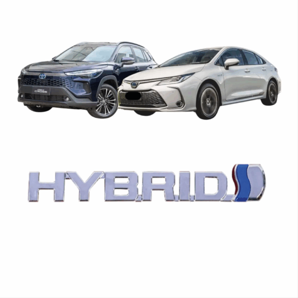 Letreiro Hybrid Corolla 2021 Cromado BapImports