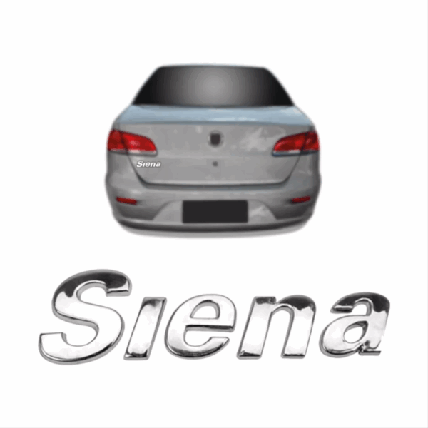 Letreiro Siena Fiat Cromado Traseiro BapImports