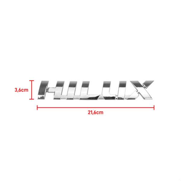 Letreiro Hilux Nova 2016 Cromado Traseiro BapImports - Imagem 2