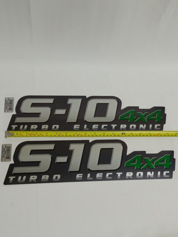 Adesivo S-10 4X4 2009 a 2011 Turbo Electronic Verde Grande - Imagem 3