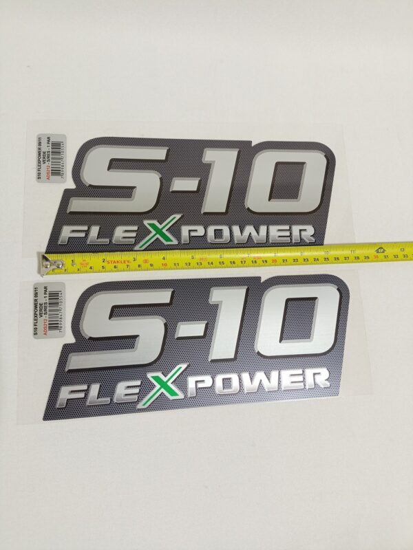 Adesivo S-10 2009 a 2011 Flex Power Verde Grande - Imagem 3
