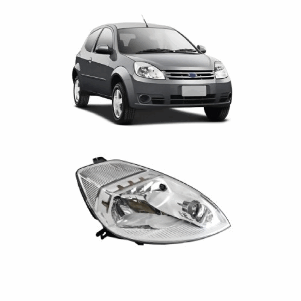 Farol Ka 08/13 Cromado Lado Direito BapImports