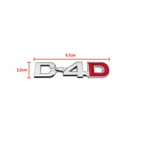 Letreiro D4D Hilux 2005 Cromado Traseiro BapImports - Imagem 2
