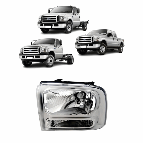Farol F-250 2006 a 2012 Cromado Lado Esquerdo