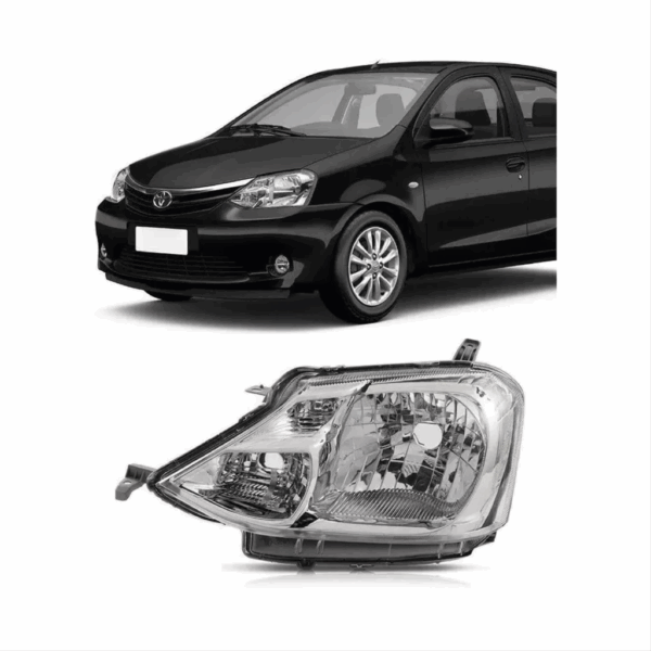 Farol Etios 12/ Carcaca Cinza Lente Esquerdo TYC BapImports