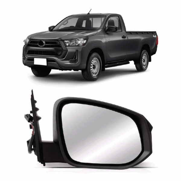 Retrovisor Hilux 16 Preto Fixo Lado Direito BapImports