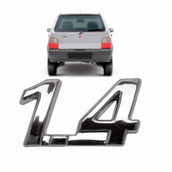 Letreiro Fiat 1.4 Cromado Traseiro BapImports
