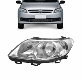 Farol Gol G5 2009 a 2013 Manual Cromado Lado Esquerdo