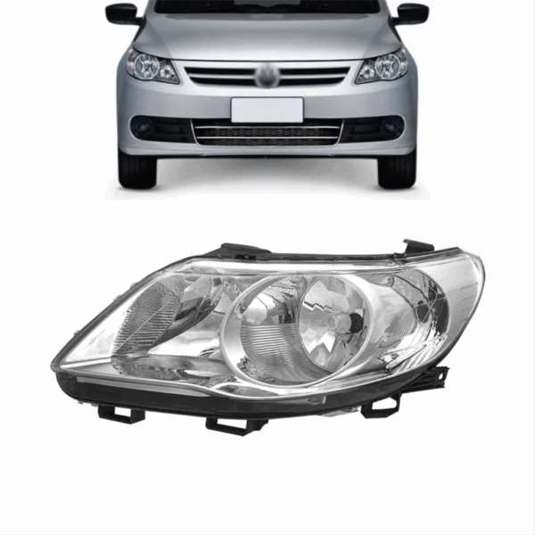 Farol Gol G5 2009 a 2013 Manual Cromado Lado Esquerdo