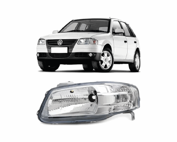 Farol Gol G4 06/09 Cromado Lado Esquerdo Import