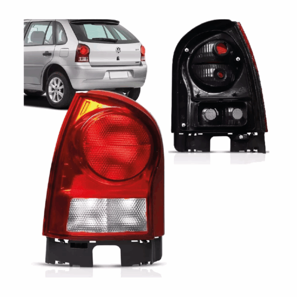Lanterna Gol G4 05 Carcaca Preta com Escudo Lado Esquerdo Frente BapImports