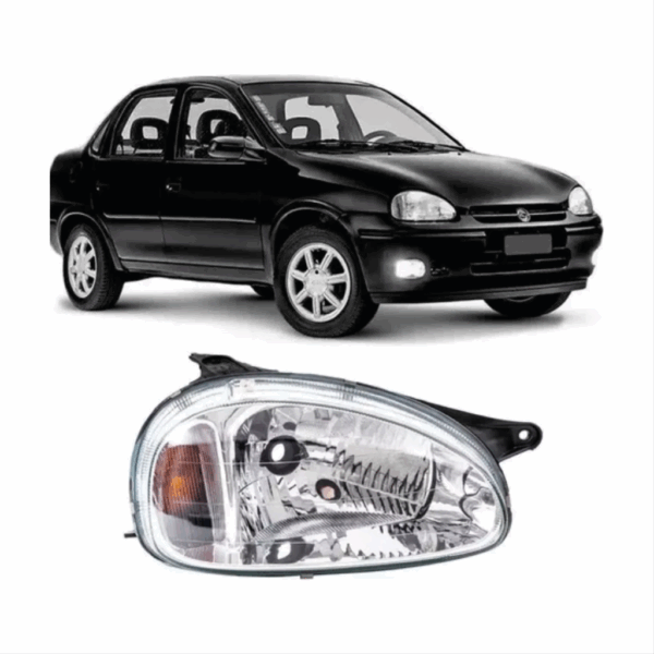 Farol Corsa 00/ Carcaca Preta Lente Direita ARTEB BapImports