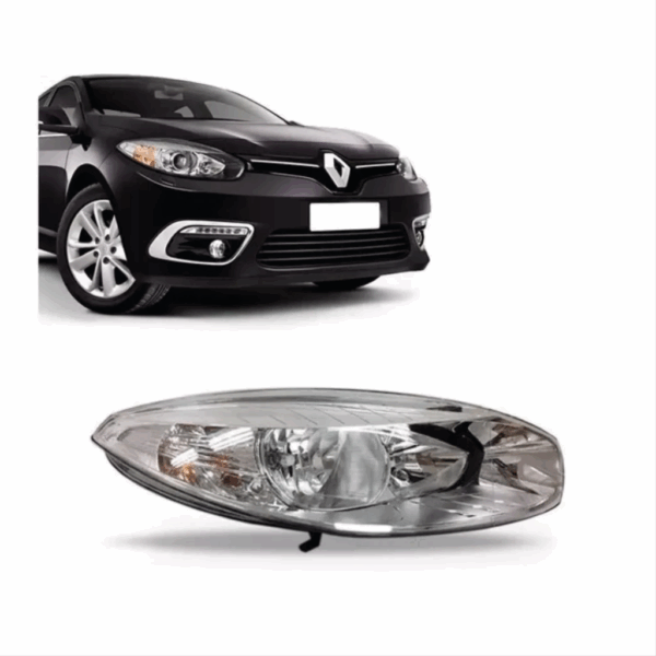 Farol Fluence 2011 a 2015 Cromado Lado Direito