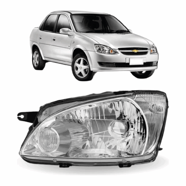 Farol Corsa Classic 2011 ate 2016 Cromado Lado Esquerdo BapImports