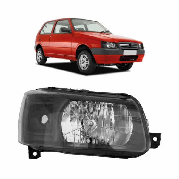 Farol Uno 04/13 Mascara Negra Lado Direito BapImports