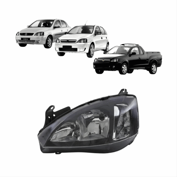 Farol Corsa Montana 2003 a 2012 Mascara Negra LE