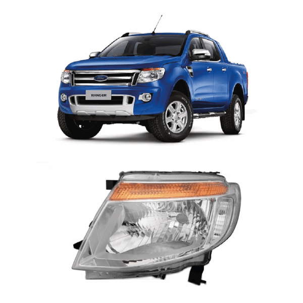 Farol Ranger 12/15 Mascara Cromado Lente Esquerda BapImports
