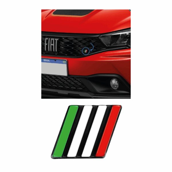 Emblema Fiat Italia Traseiro Cromado BapImports