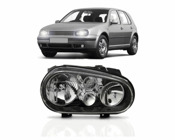Farol Golf 99/06 Mascara Negra Lado Direito Import